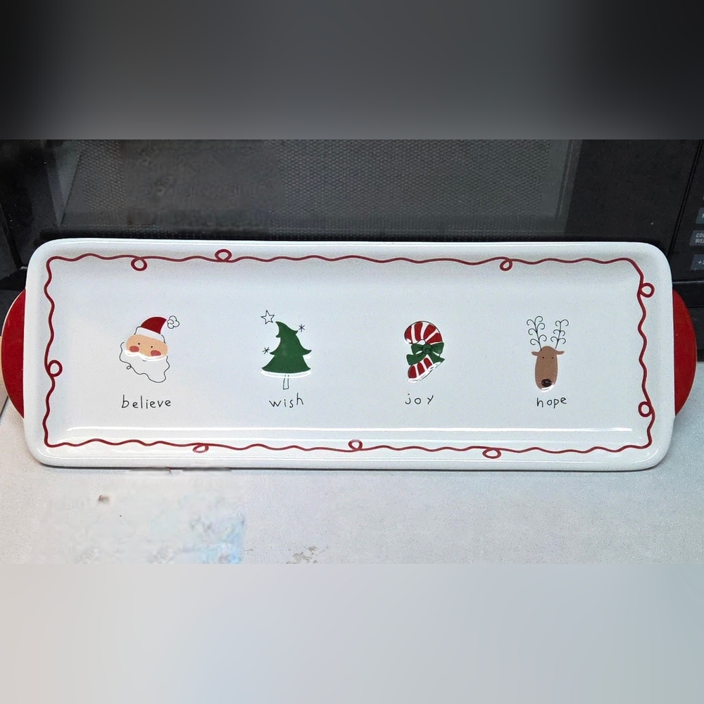 Pottery Barn Holiday Serving Tray 15x5"